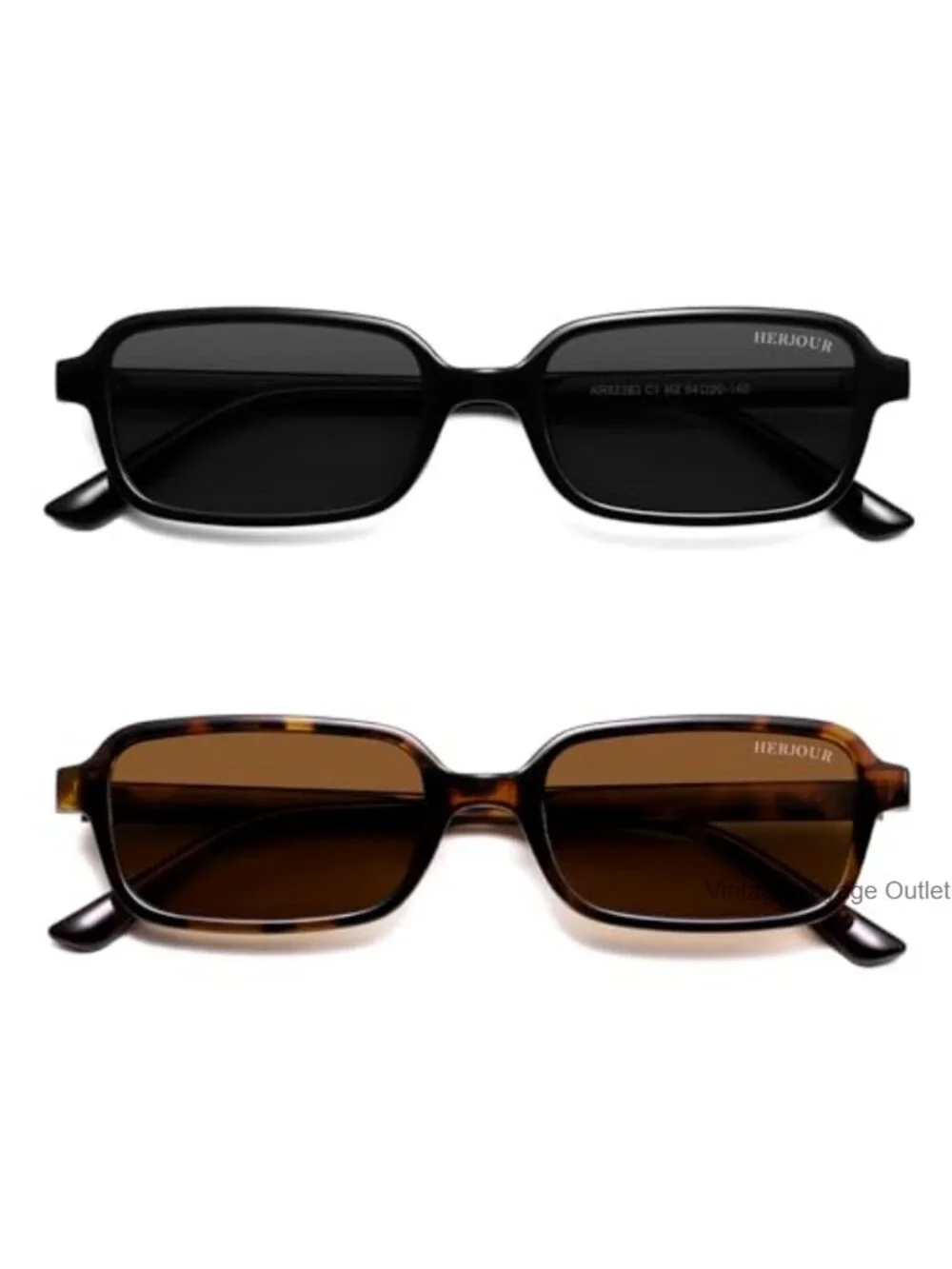 Polarized Rectangle Sunglasses 99% UV Protection Ultra Light